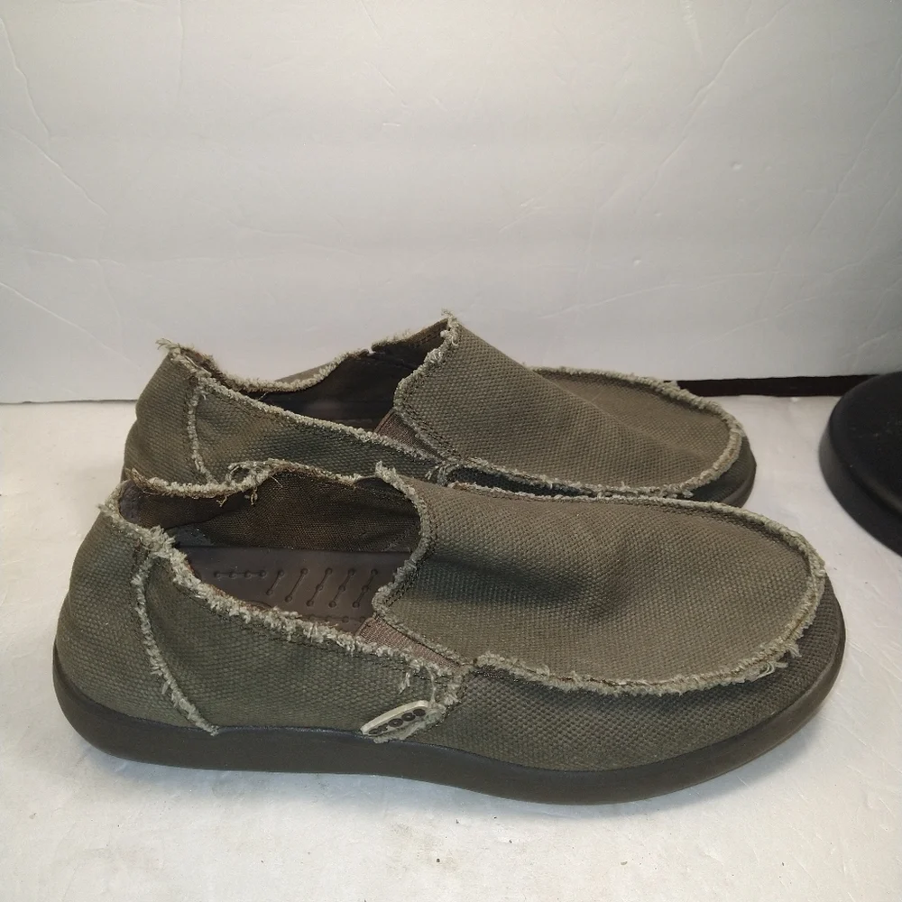 Crocs Santa Cruz Slip On Canvas Loafers Shoes Men's sz 8